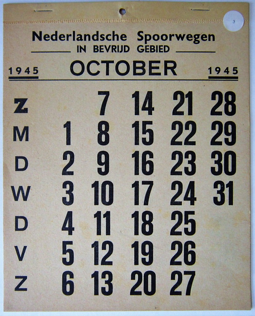 Nederlandsche Spoorwegen in bevrijd gebied October 1945