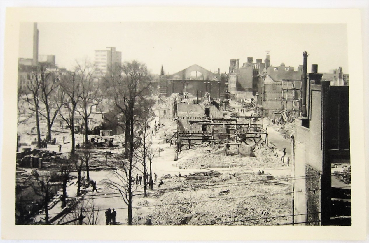 Rotterdam, Hoogstraat na het bombardement in 1940